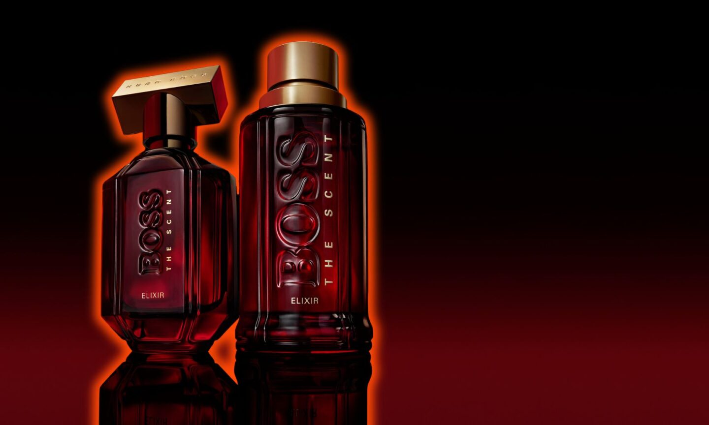 Bottles of BOSS The Scent Elixir for Him and For Her