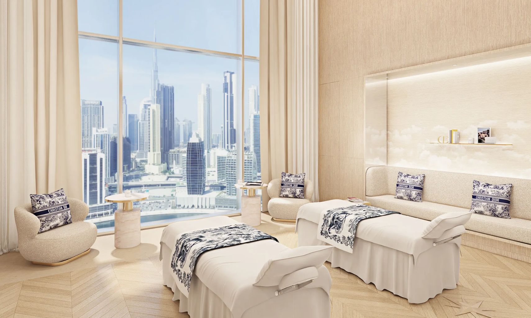 treatment room in the Dior Spa The Lana