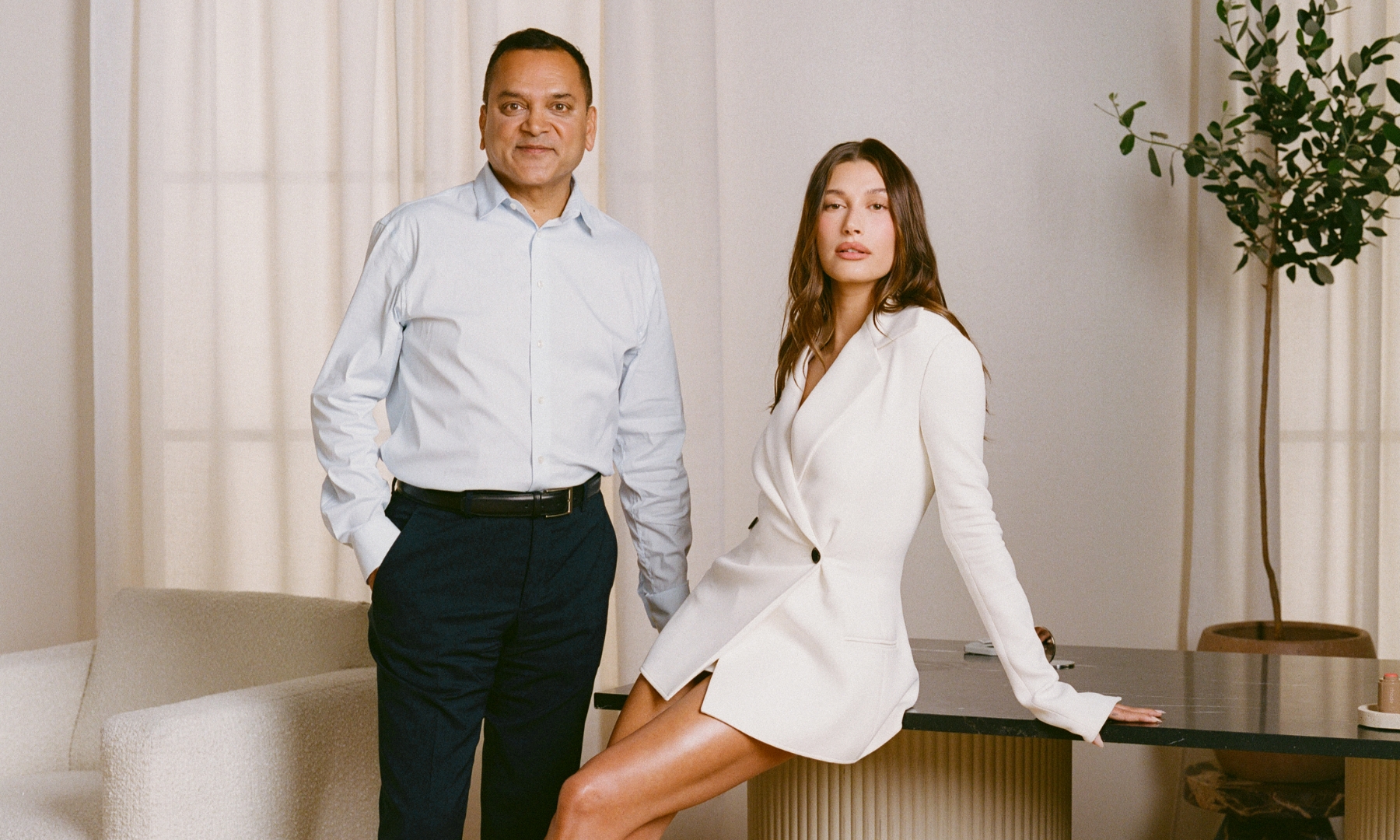 Tarang Amin and Hailey Bieber