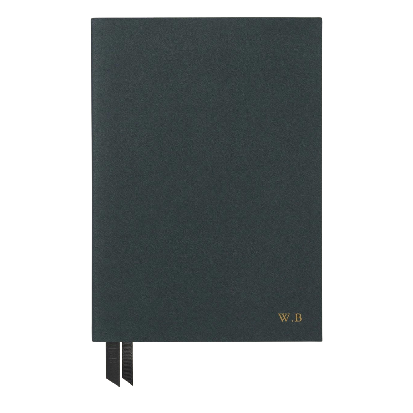 Papier Monogram Black Leather Notebook