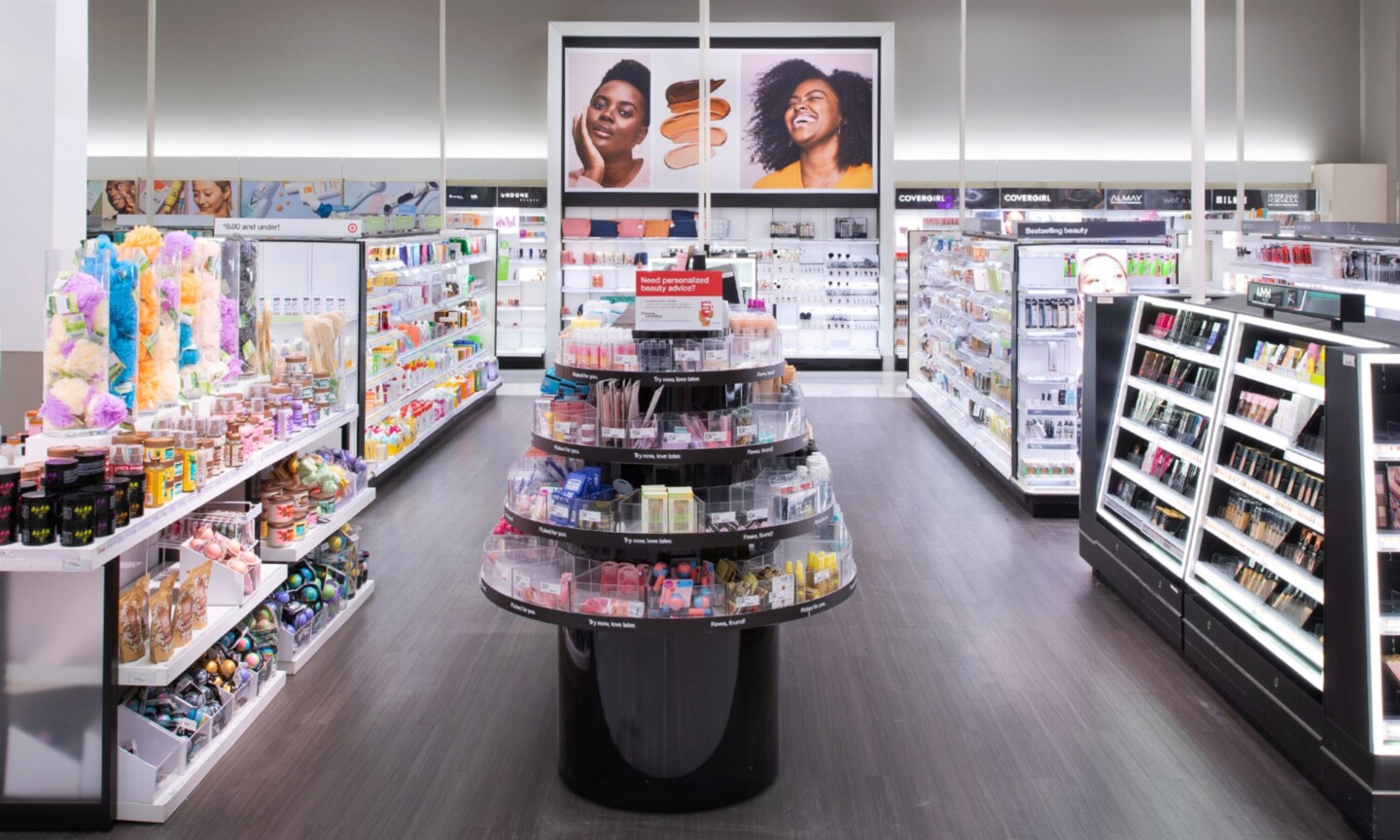 Target beauty shelves