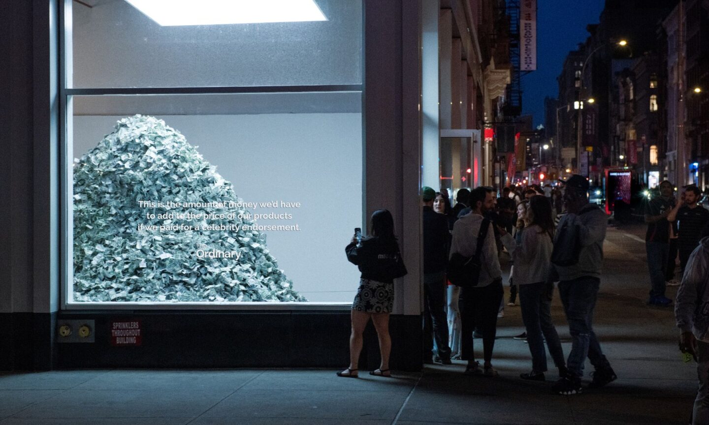 The Ordinary Celebrity Endorsements Installation