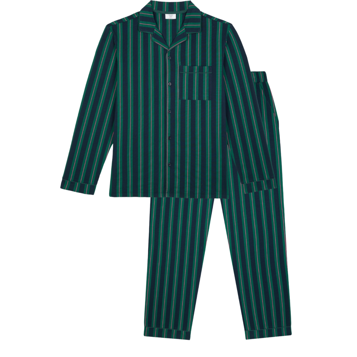 Chelsea Peers Stripe Button Up Long Pyjama Set