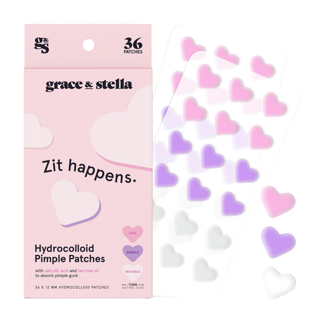 Grace & Stella Hydrocolloid Pimple Patches Hearts