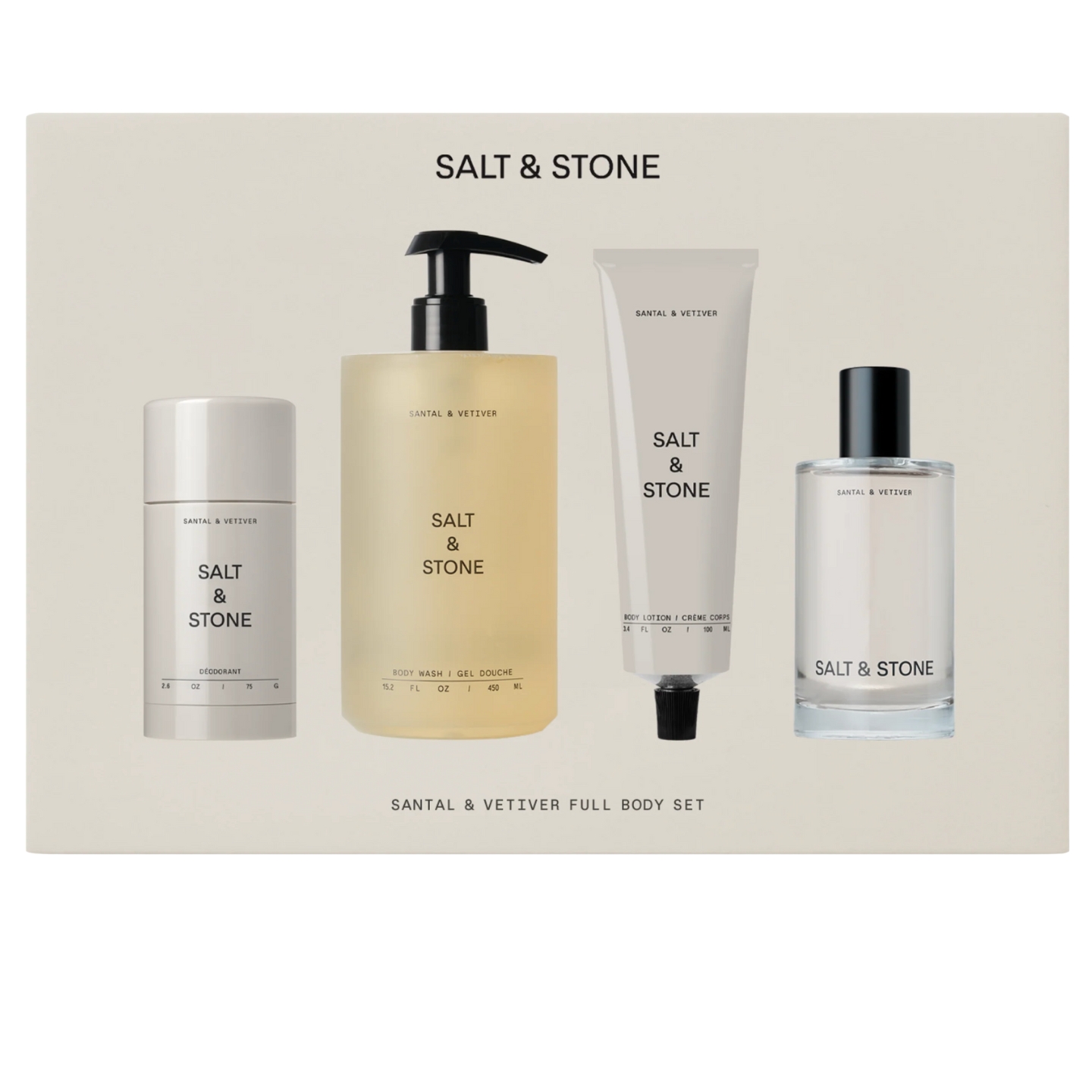Salt & Stone Santal & Vetiver Full Body Set