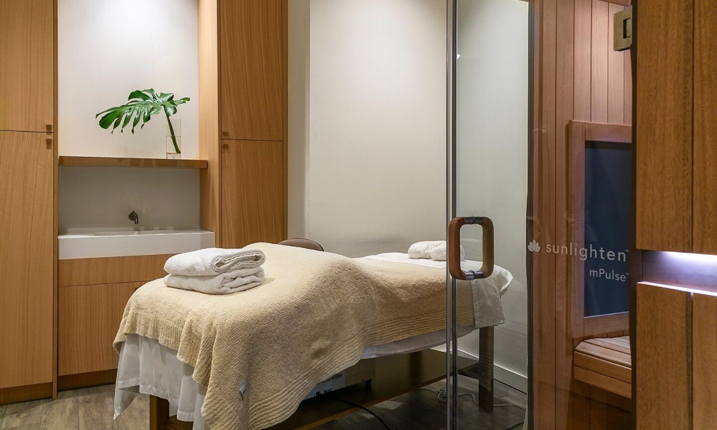 Treatment room at The Spa at Serenbe